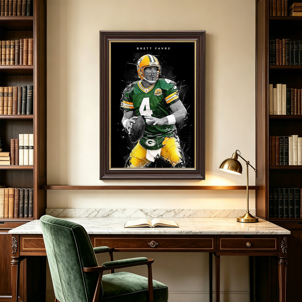 Brett Favre Art Poster 1 Canvas Wall Art Poster Decor Gift