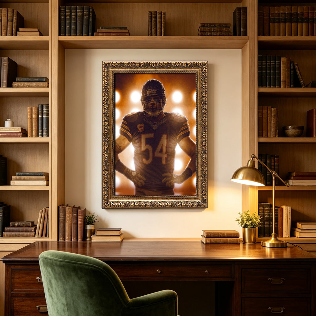 Brian Urlacher Art Sports Decorative Poster School Dormitory 5 Canvas Wall Art Poster Decor Gift