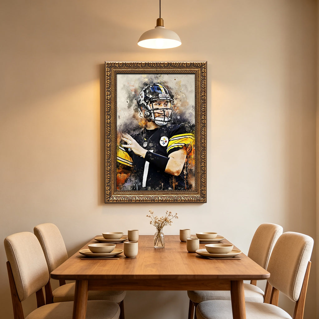 Ben Roethlisberger Celebrity Sports Art Poster School Dining Room Decoration 6 Canvas Wall Art Poster Decor Gift