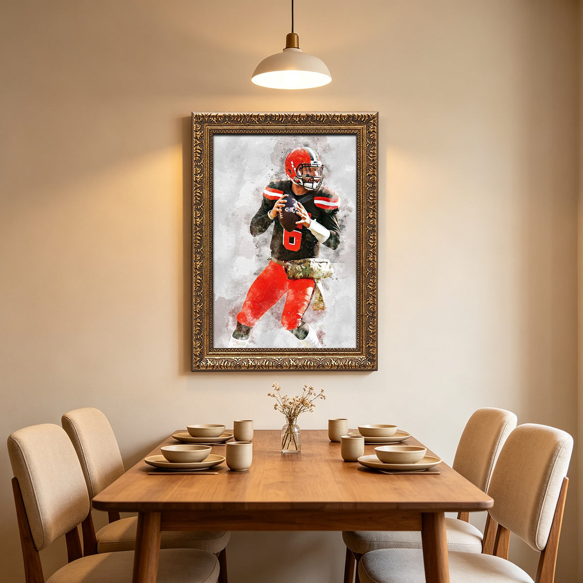 Baker Mayfield Celebrity Sports Art Poster School Dining Room Decoration 8 Canvas Wall Art Poster Decor Gift