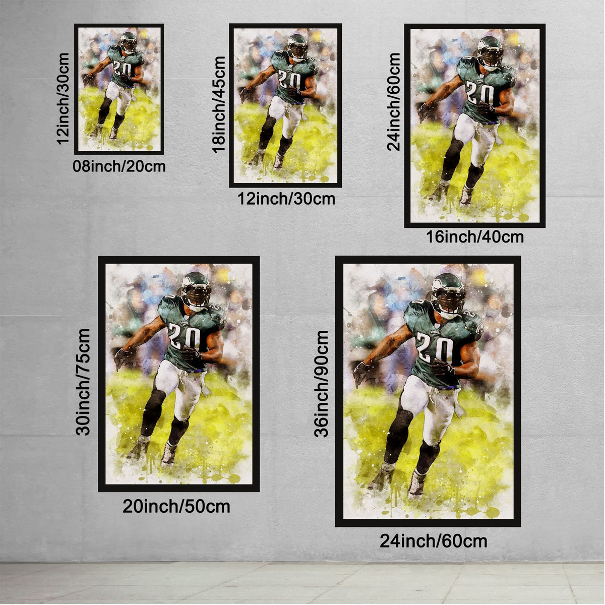 Brian Dawkins Art Poster 2 Canvas Wall Art Poster Decor Gift