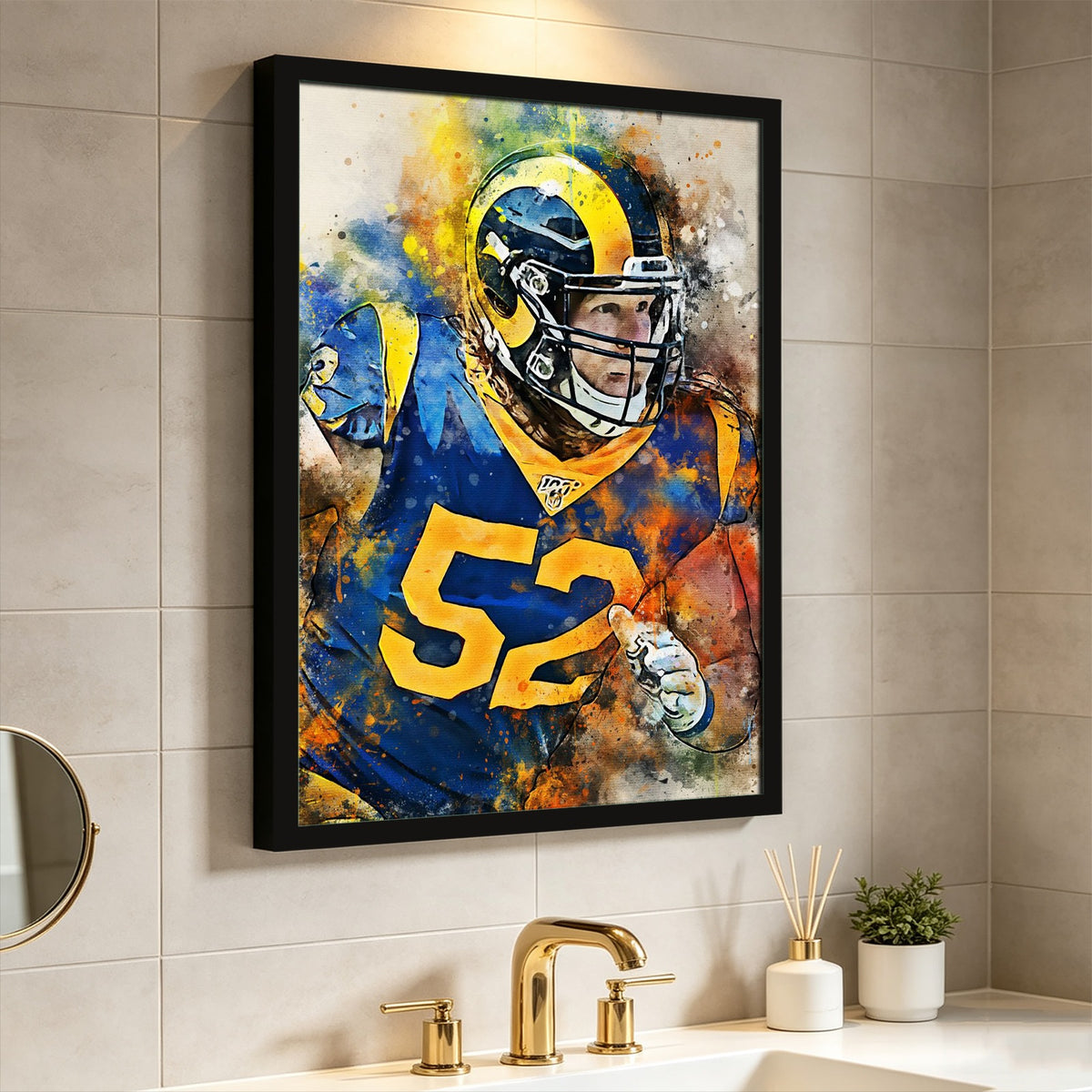 Clay Matthews Celebrity Sports Art Poster School Dining Room Decoration 1 Canvas Wall Art Poster Decor Gift