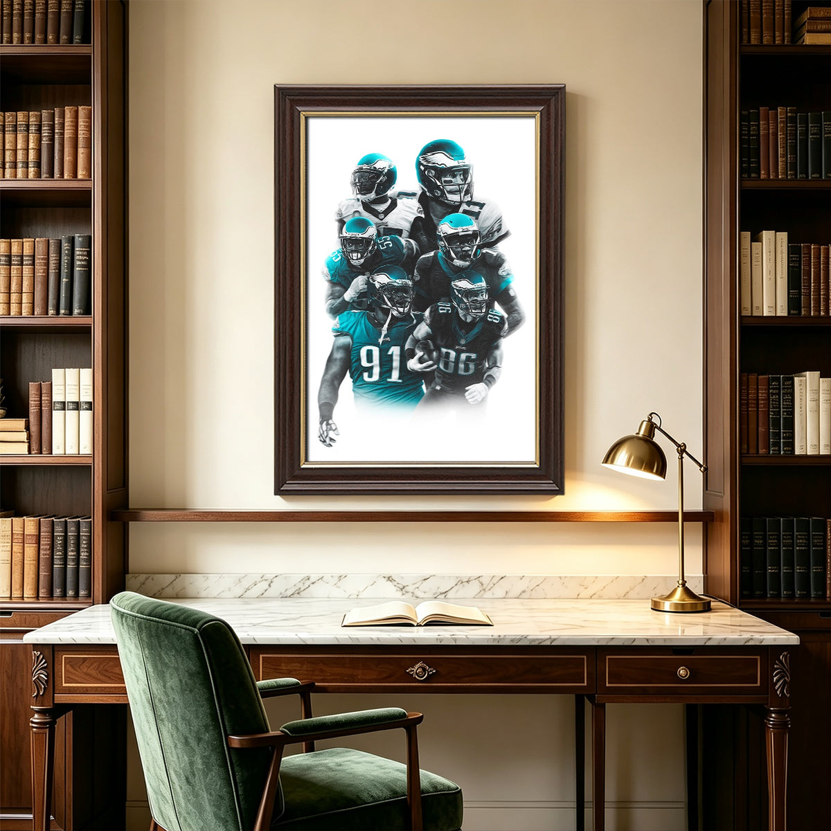 Carson Wentz Alshon Jeffery Art Sports Decorative Poster School Dormitory 6 Canvas Wall Art Poster Decor Gift