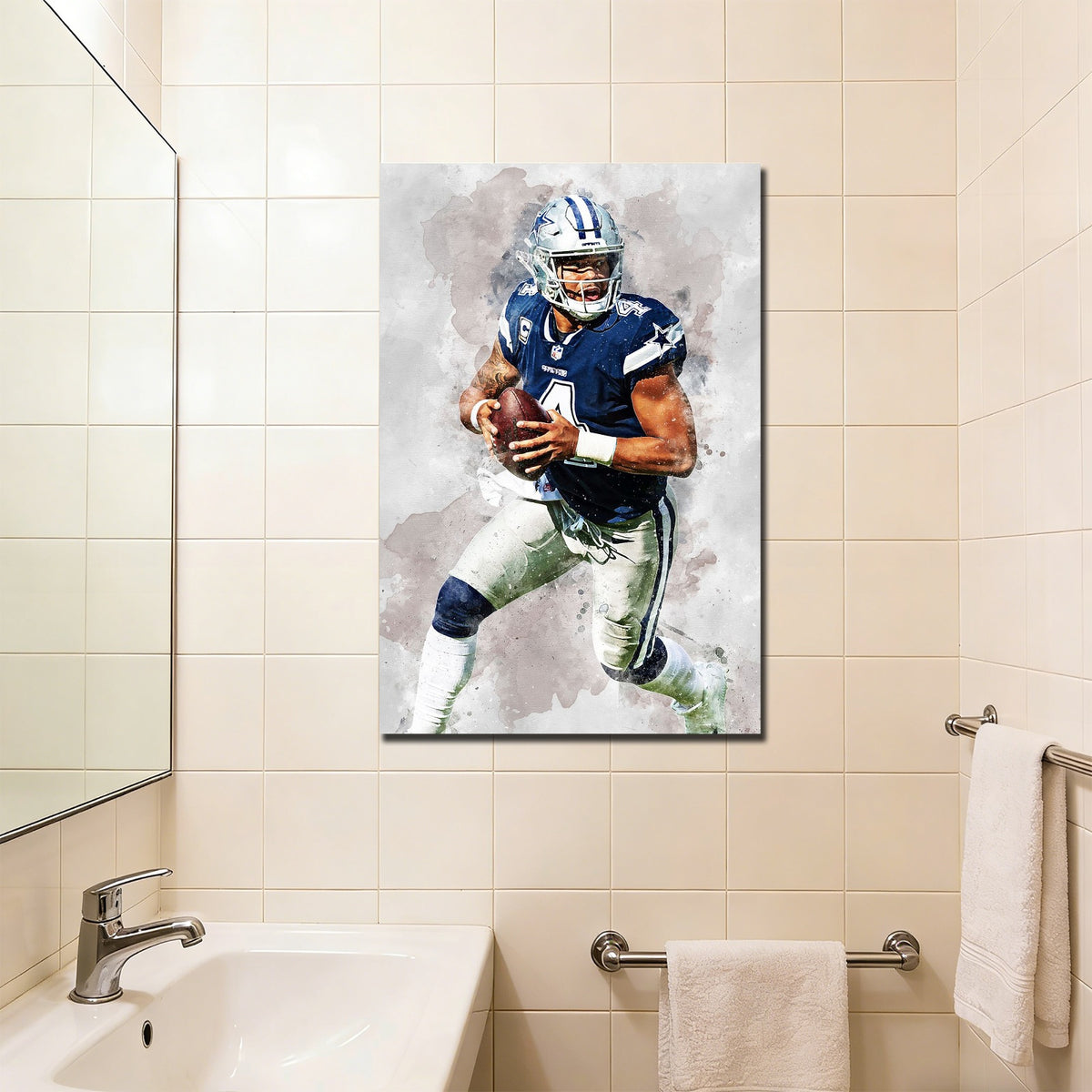 Dak Prescott 1Celebrity Sports Art Poster School Dining Room Decoration 0 Canvas Wall Art Poster Decor Gift