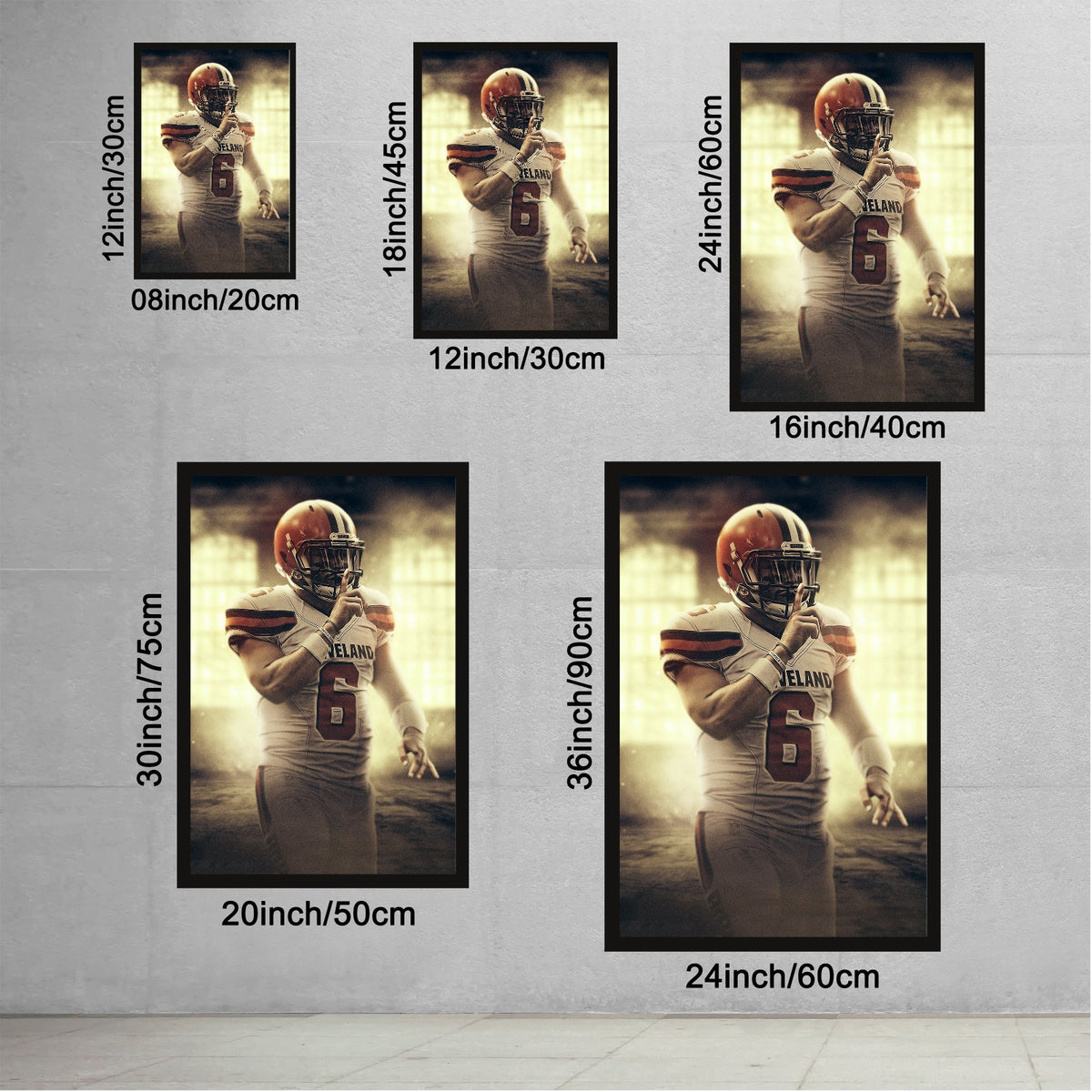 Baker Mayfield Art Sports Decorative Poster School Dormitory 2 Canvas Wall Art Poster Decor Gift