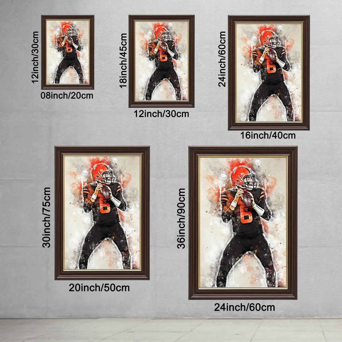 Baker Mayfield Sports Celebrity Art Deco Poster 6 Canvas Wall Art Poster Decor Gift