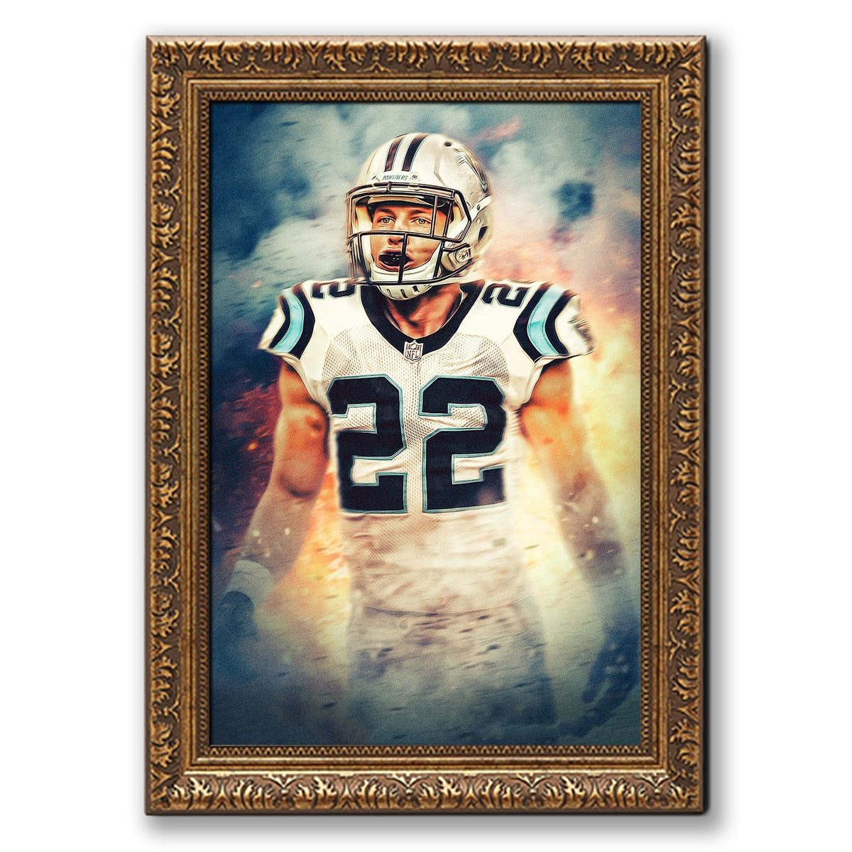 Christian McCaffrey Art Sports Decorative Poster School Dormitory 2 Canvas Wall Art Poster Decor Gift