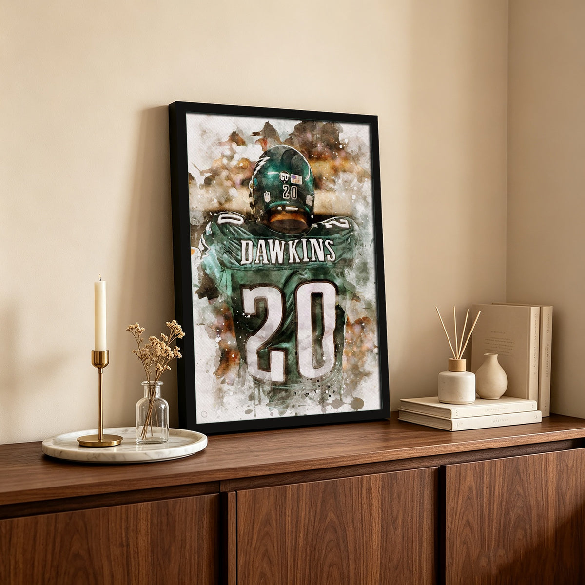Brian Dawkins Art Poster 0 Canvas Wall Art Poster Decor Gift