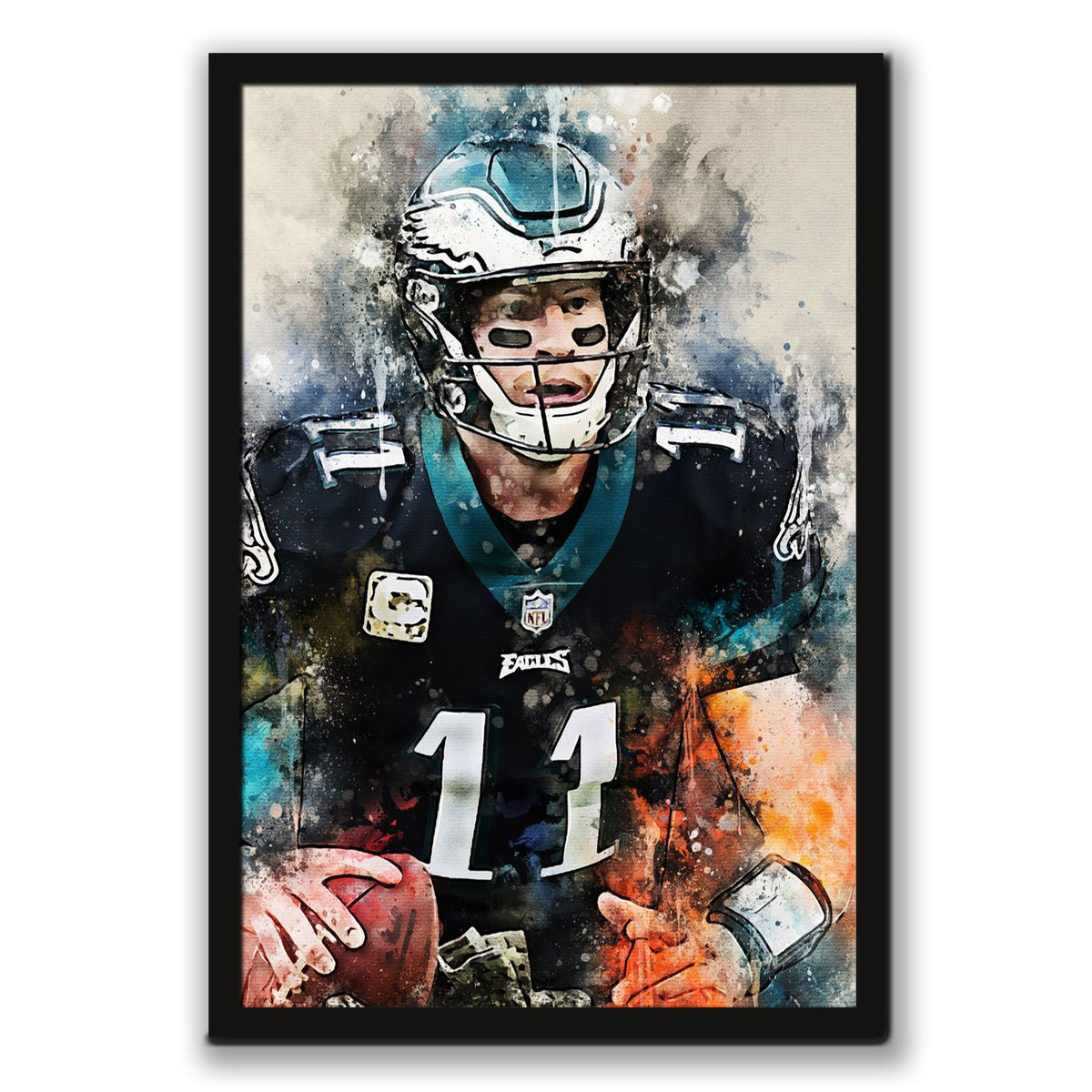 Carson Wentz Celebrity Sports Art Poster School Dining Room Decoration 5 Canvas Wall Art Poster Decor Gift