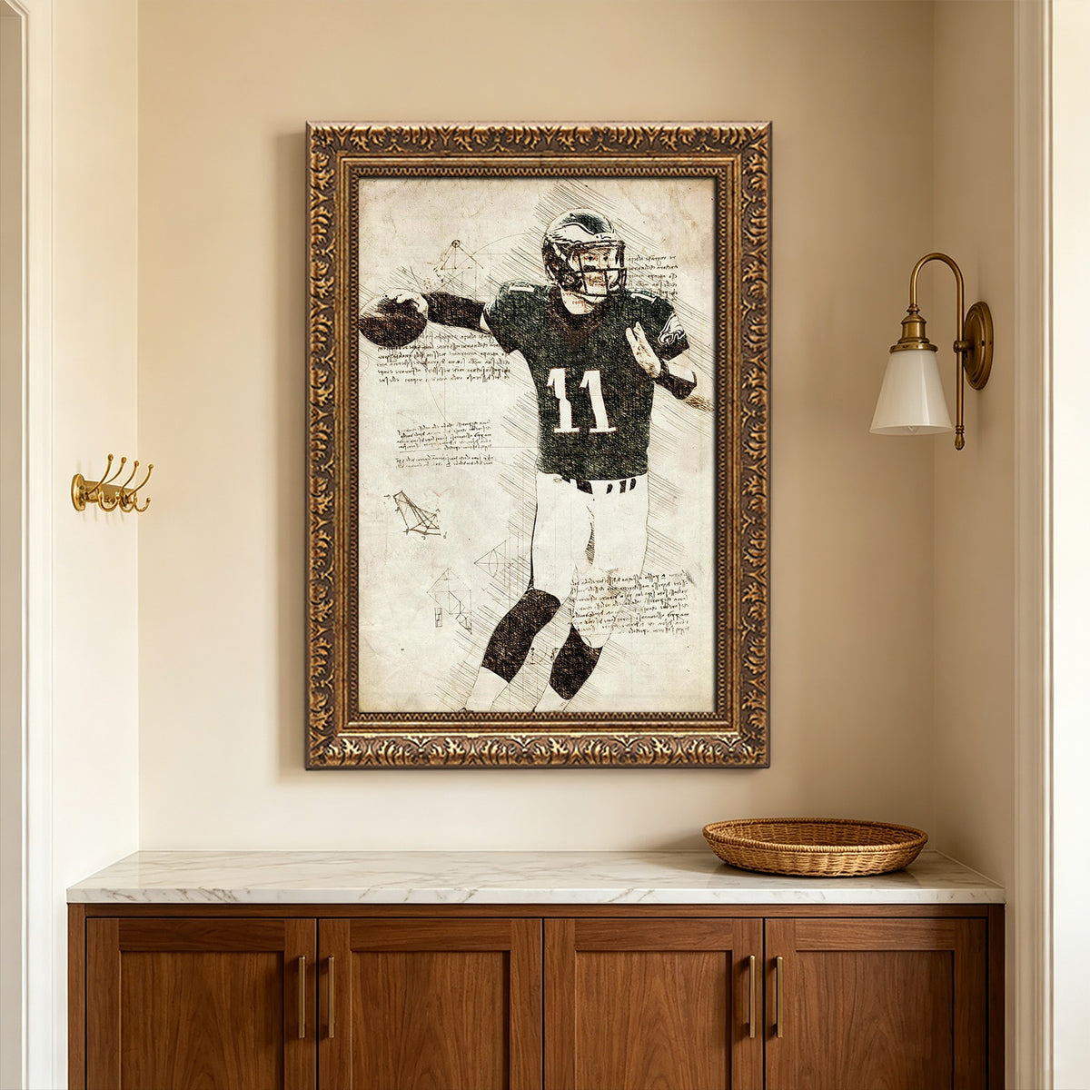 Carson Wentz Sports Celebrity Art Deco Poster 4 Canvas Wall Art Poster Decor Gift