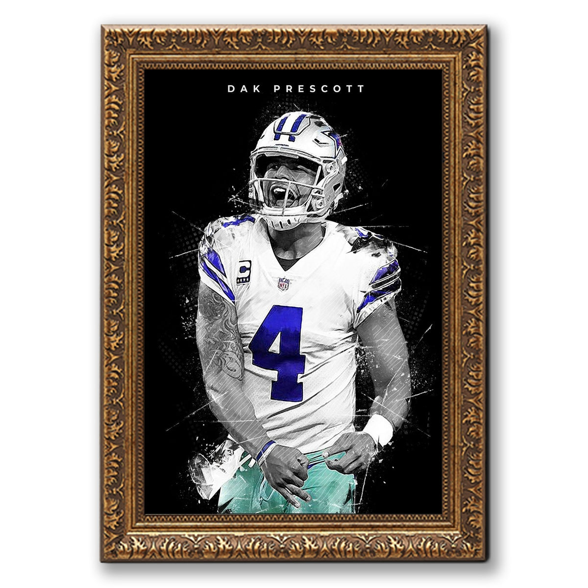 Dak Prescott Art Poster 1 Canvas Wall Art Poster Decor Gift