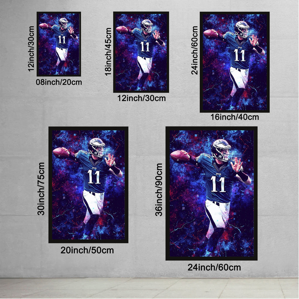 Carson Wentz Sports Celebrity Art Deco Poster 2 Canvas Wall Art Poster Decor Gift