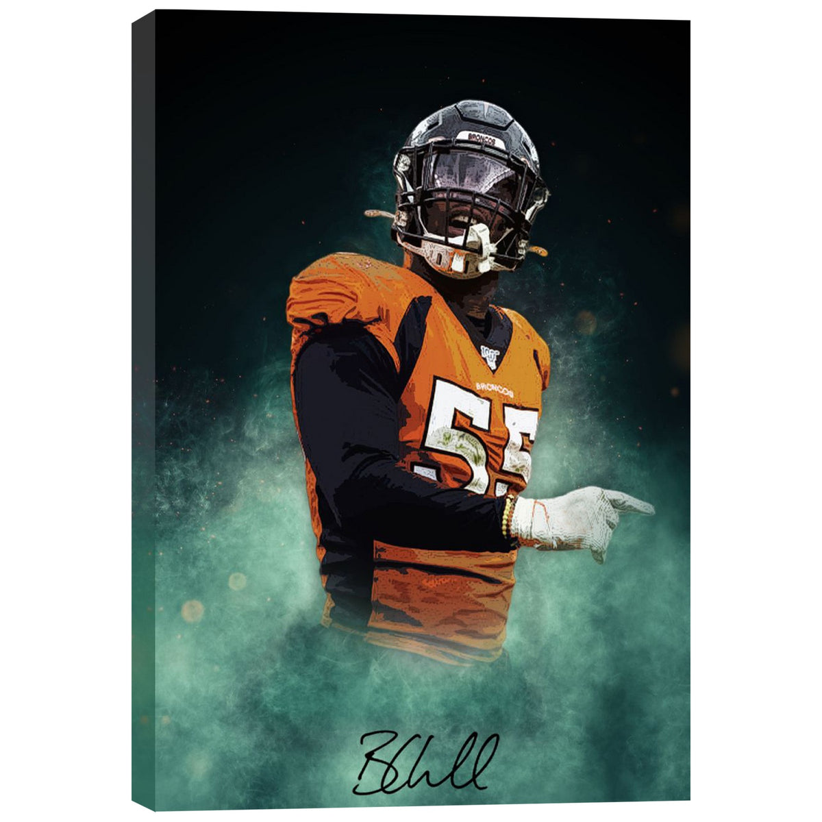 Bradley Chubb Celebrity Sports Art Poster School Dining Room Decoration 9 Canvas Wall Art Poster Decor Gift