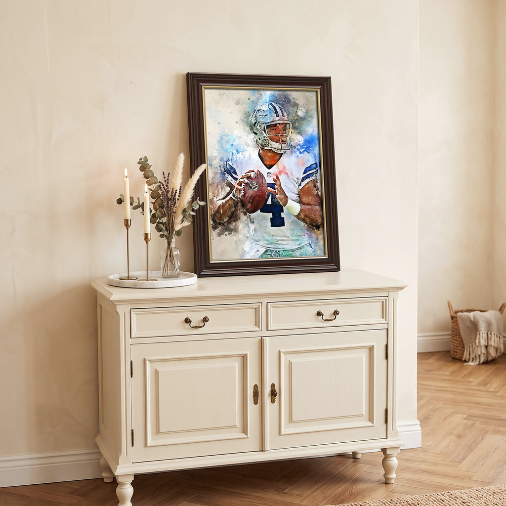 Dak Prescott Celebrity Sports Art Poster School Dining Room Decoration 5 Canvas Wall Art Poster Decor Gift