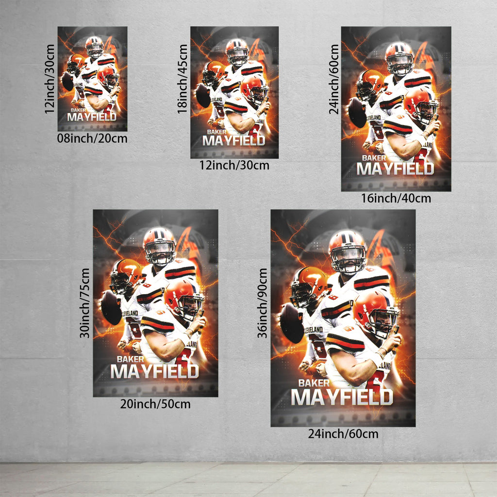 Baker Mayfield Sports Celebrity Art Deco Poster 10 Canvas Wall Art Poster Decor Gift