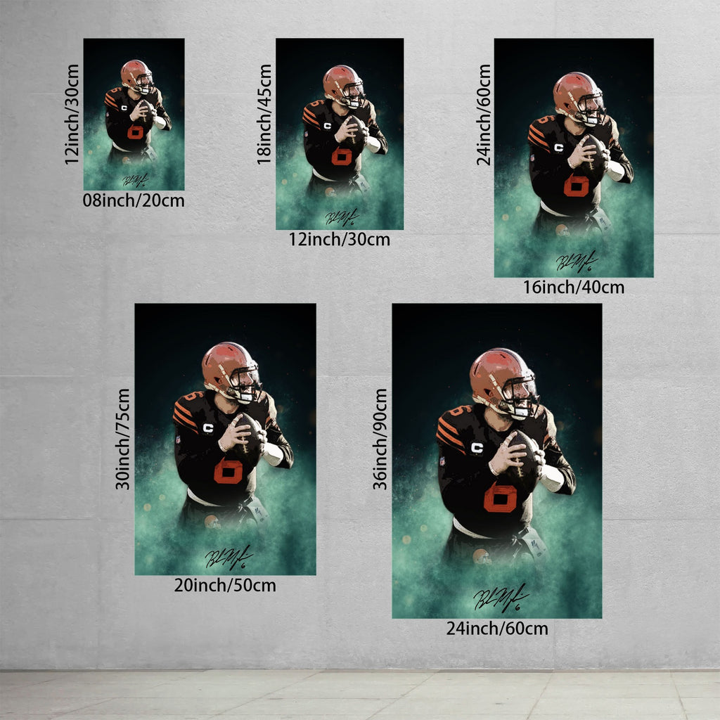 Baker Mayfield Celebrity Sports Art Poster School Dining Room Decoration 11 Canvas Wall Art Poster Decor Gift