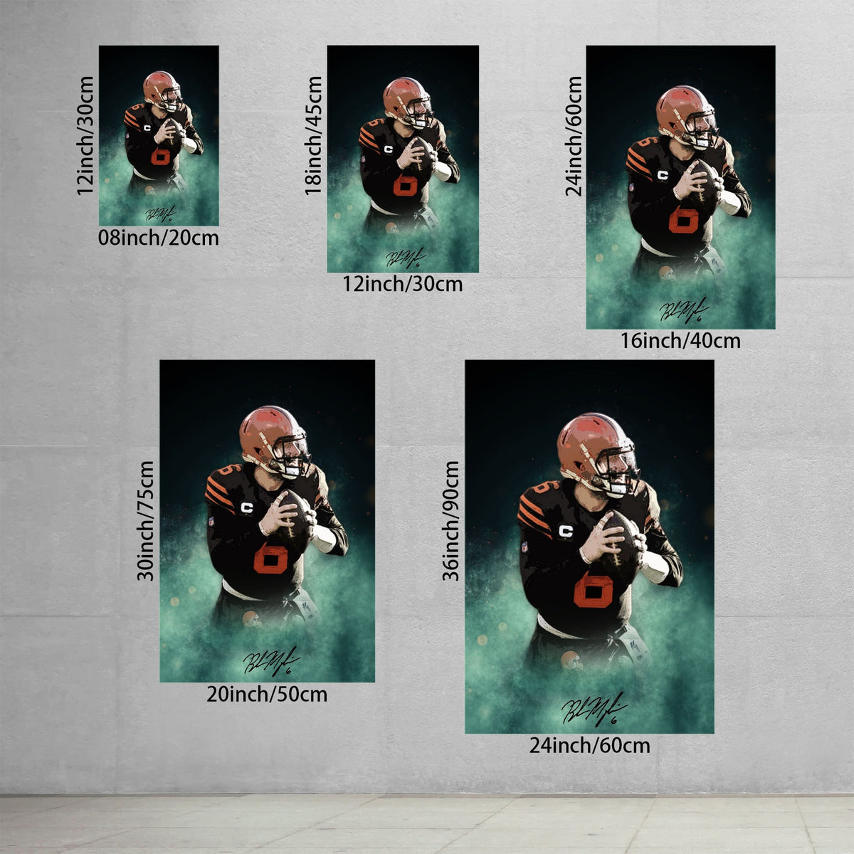 Baker Mayfield Celebrity Sports Art Poster School Dining Room Decoration 11 Canvas Wall Art Poster Decor Gift