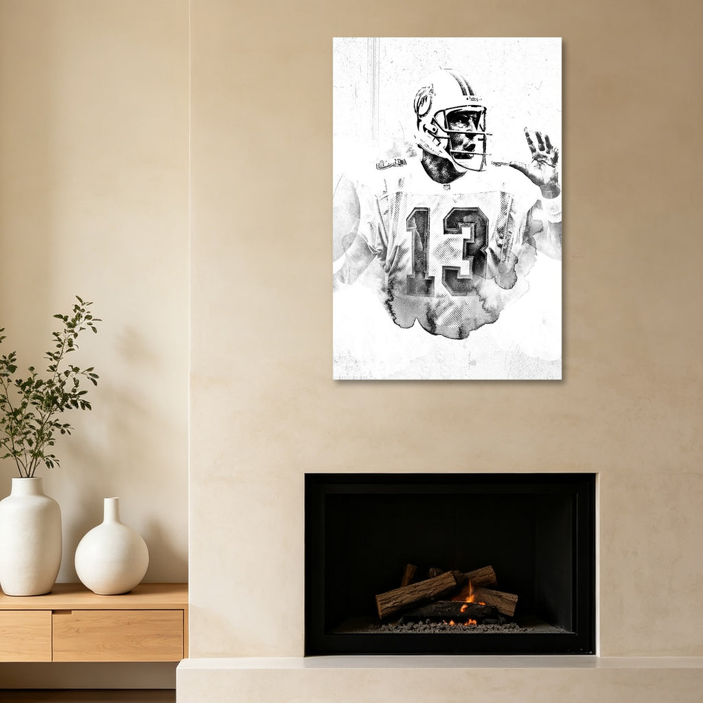 Dan Marino Art Sports Decorative Poster School Dormitory 2 Canvas Wall Art Poster Decor Gift