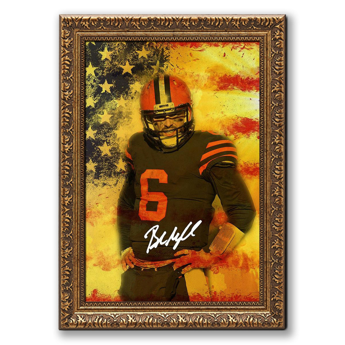 Baker Mayfield Sports Celebrity Art Deco Poster 4 Canvas Wall Art Poster Decor Gift