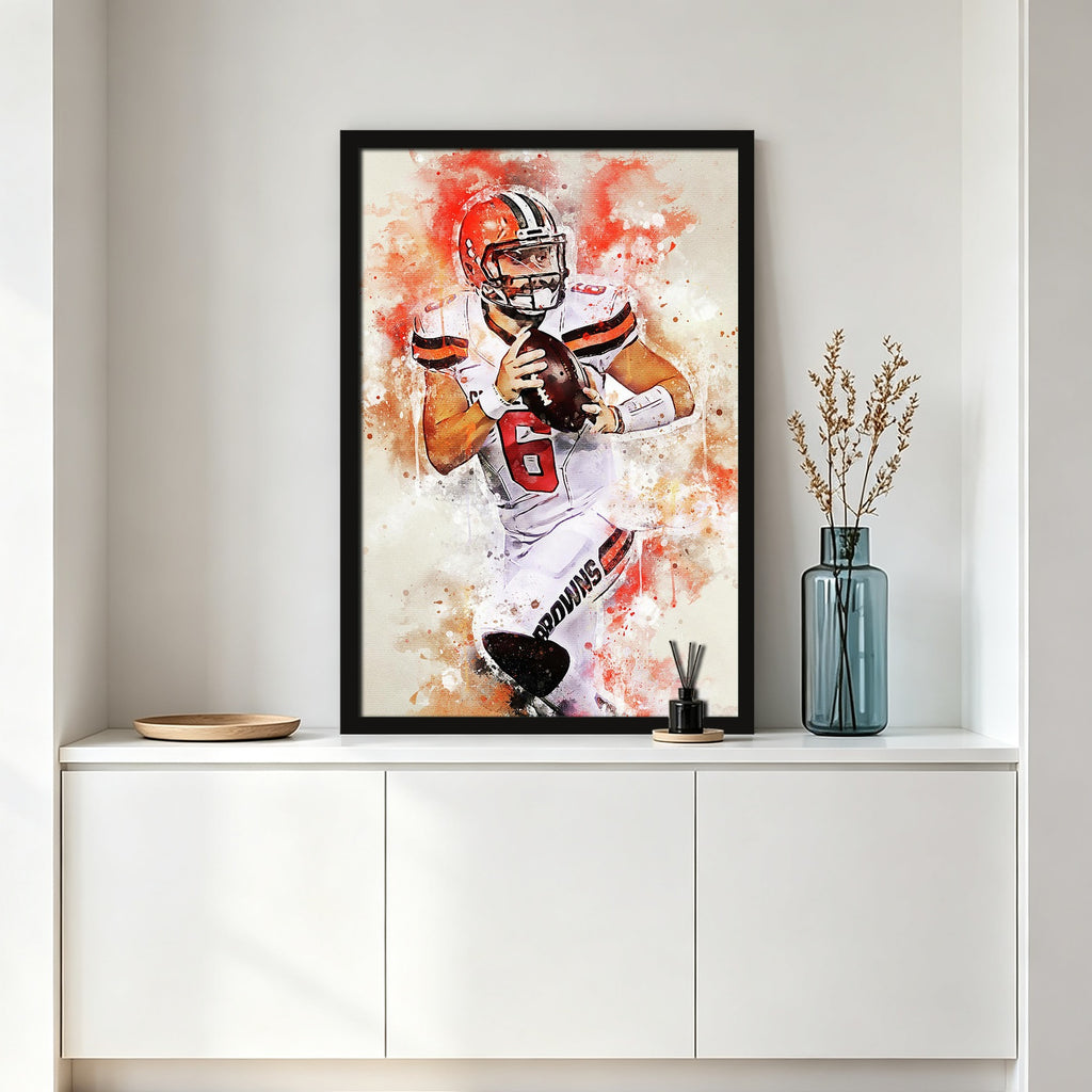 Baker Mayfield Sports Celebrity Art Deco Poster 5 Canvas Wall Art Poster Decor Gift