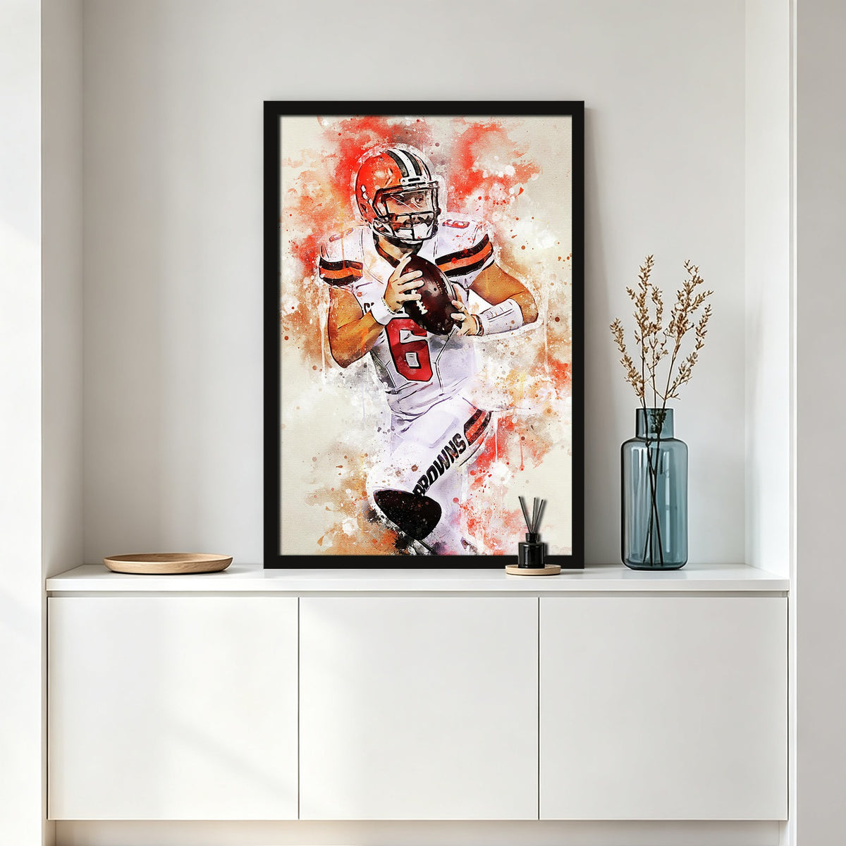 Baker Mayfield Sports Celebrity Art Deco Poster 5 Canvas Wall Art Poster Decor Gift
