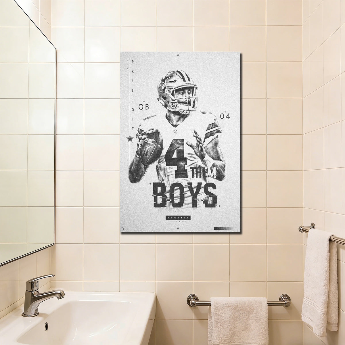 Dak Prescott Celebrity Sports Art Poster School Dining Room Decoration 1 Canvas Wall Art Poster Decor Gift