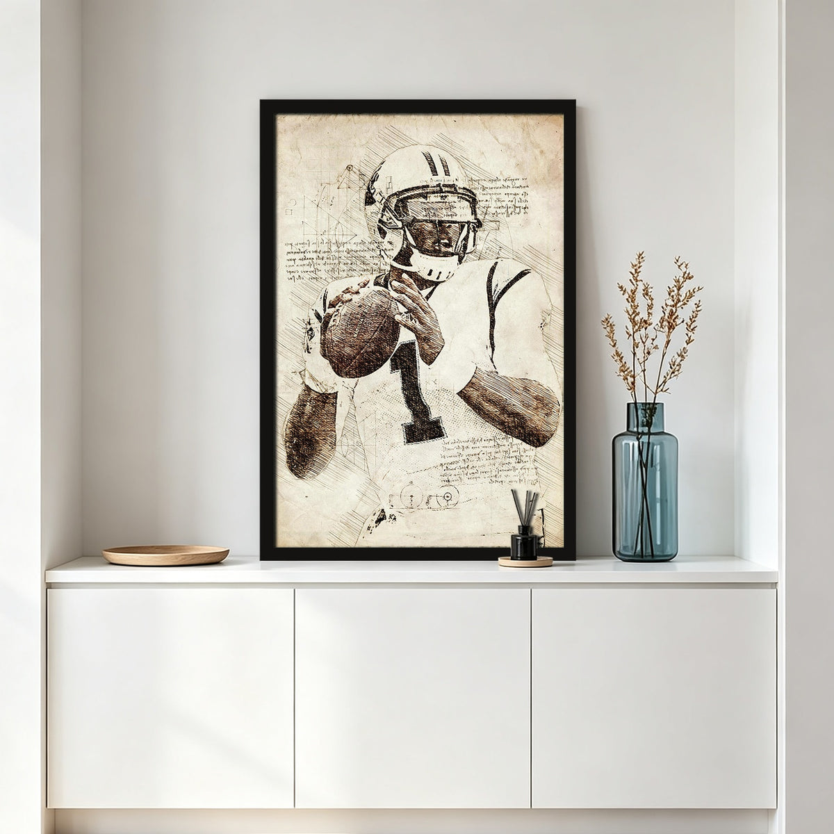 Cam Newton Sports Celebrity Art Deco Poster 7 Canvas Wall Art Poster Decor Gift