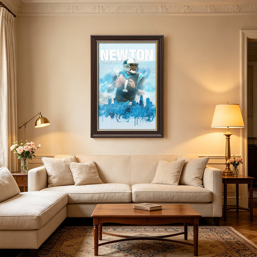 Cam Newton Sports Celebrity Art Deco Poster 4 Canvas Wall Art Poster Decor Gift