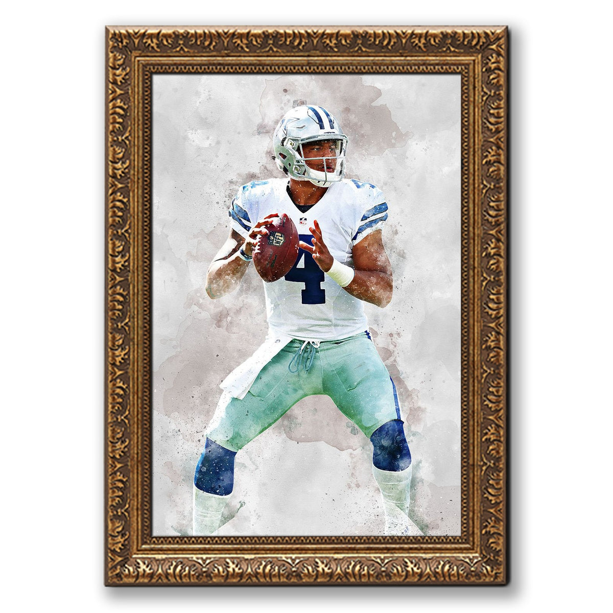 Dak Prescott Celebrity Sports Art Poster School Dining Room Decoration 4 Canvas Wall Art Poster Decor Gift