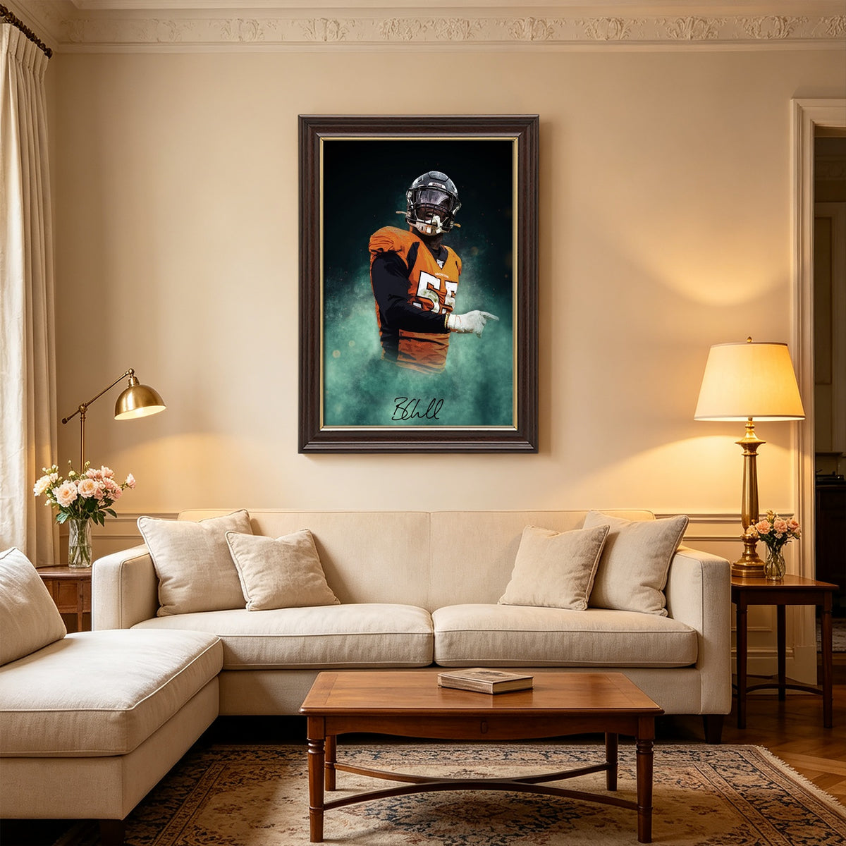 Bradley Chubb Celebrity Sports Art Poster School Dining Room Decoration 9 Canvas Wall Art Poster Decor Gift