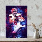 Baker Mayfield Sports Celebrity Art Deco Poster 1 Canvas Wall Art Poster Decor Gift