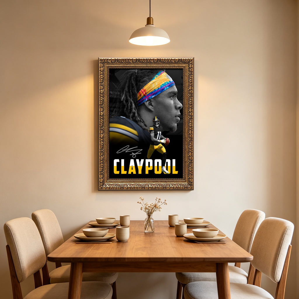 Chase Claypool Sports Celebrity Art Deco Poster 1 Canvas Wall Art Poster Decor Gift