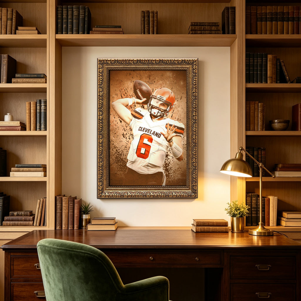 Baker Mayfield Sports Celebrity Art Deco Poster 11 Canvas Wall Art Poster Decor Gift