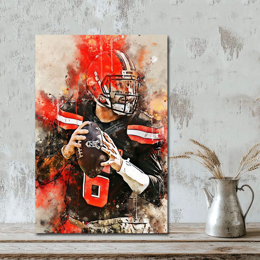 Baker Mayfield Celebrity Sports Art Poster School Dining Room Decoration 10 Canvas Wall Art Poster Decor Gift