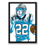 Christian McCaffrey Art Poster 1 Canvas Wall Art Poster Decor Gift