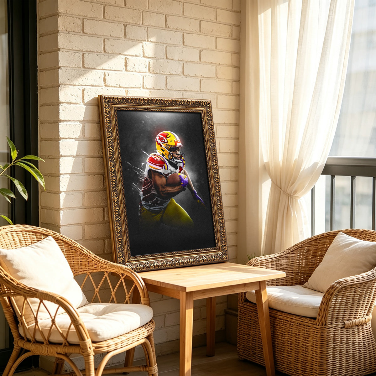Clyde Edwards Helaire Art Sports Decorative Poster School Dormitory 3 Canvas Wall Art Poster Decor Gift