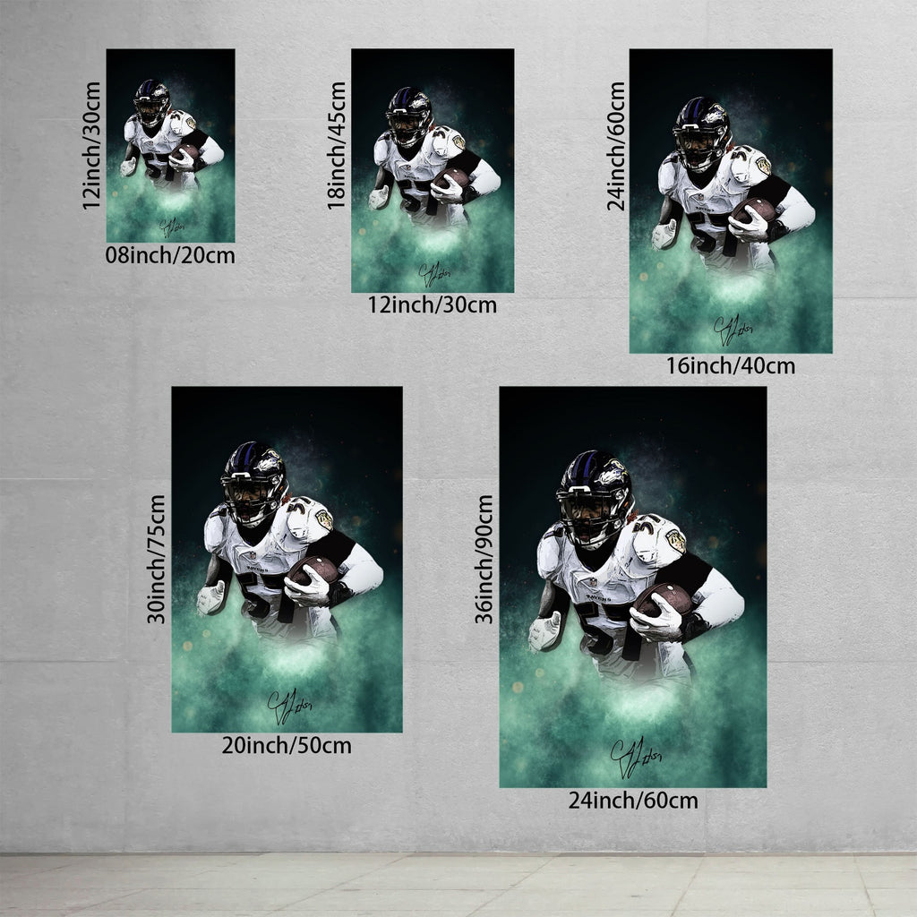 CJ Mosley Celebrity Sports Art Poster School Dining Room Decoration 8 Canvas Wall Art Poster Decor Gift