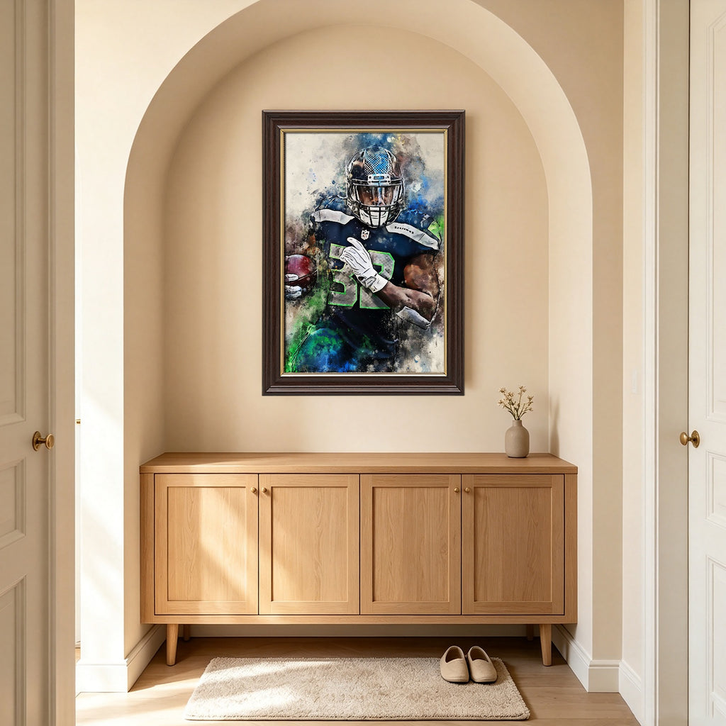 Chris Carson Celebrity Sports Art Poster School Dining Room Decoration 0 Canvas Wall Art Poster Decor Gift