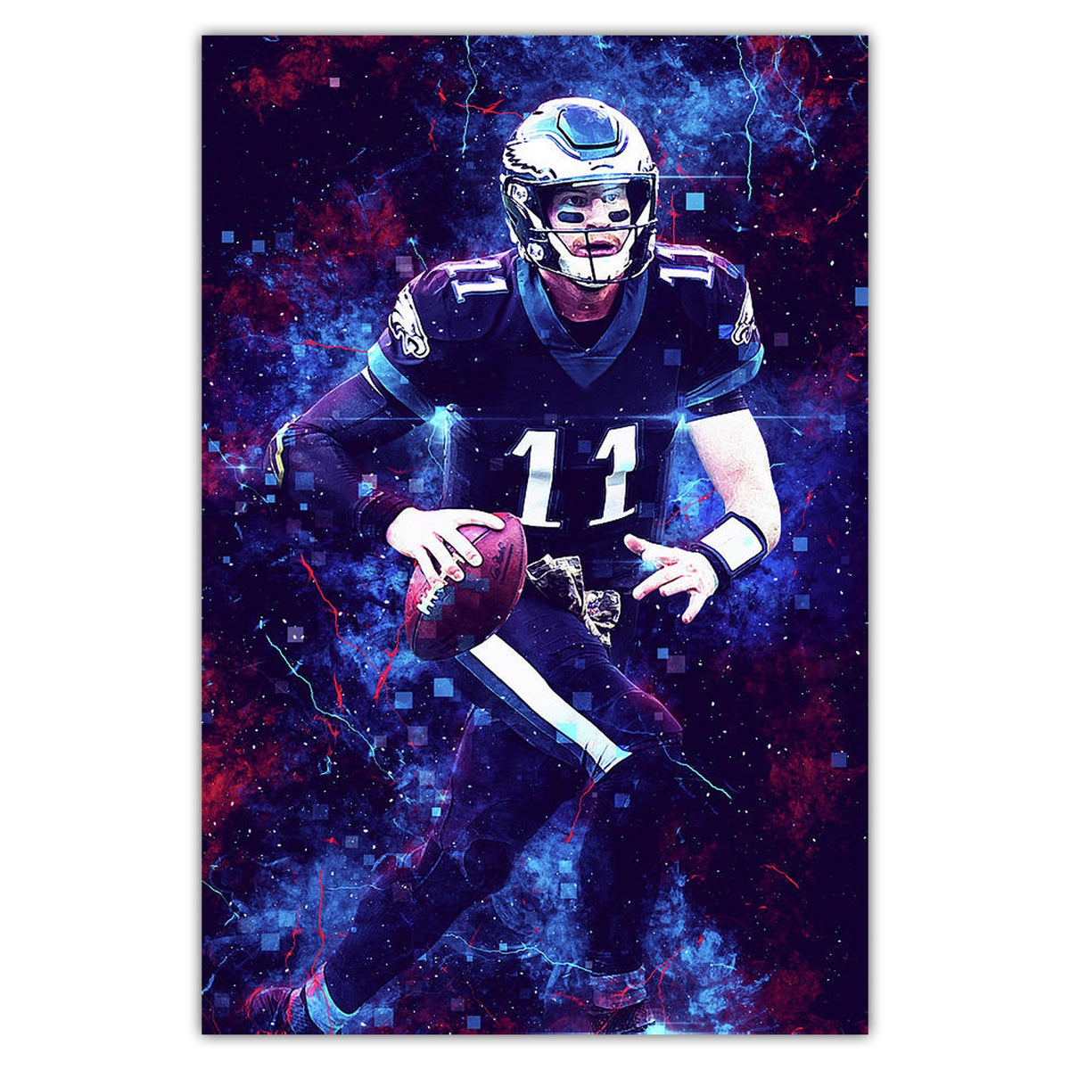 Carson Wentz Sports Celebrity Art Deco Poster 3 Canvas Wall Art Poster Decor Gift