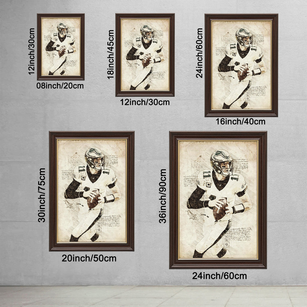 Carson Wentz Sports Celebrity Art Deco Poster 5 Canvas Wall Art Poster Decor Gift