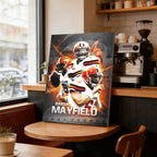 Baker Mayfield Sports Celebrity Art Deco Poster 10 Canvas Wall Art Poster Decor Gift