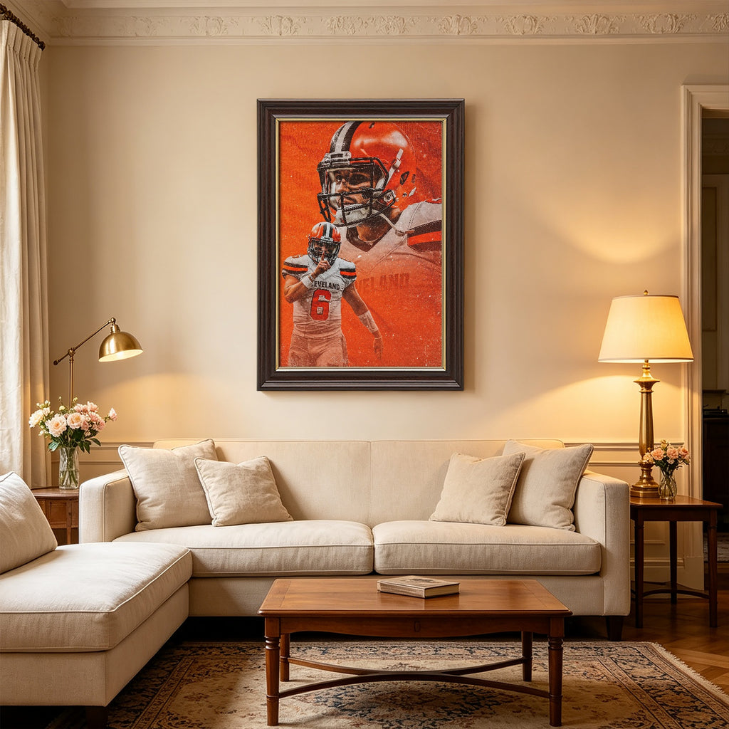 Baker Mayfield Sports Celebrity Art Deco Poster 7 Canvas Wall Art Poster Decor Gift