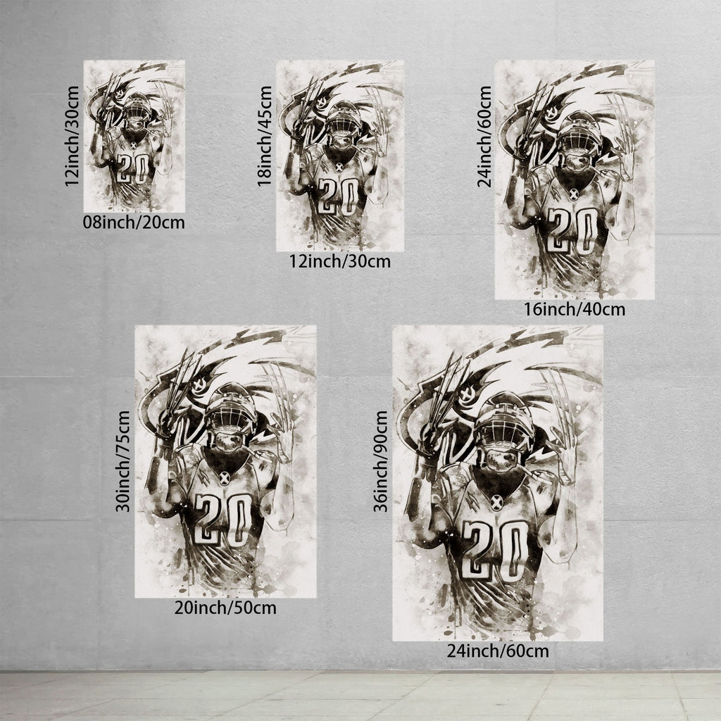 Brian Dawkins Art Poster 5 Canvas Wall Art Poster Decor Gift
