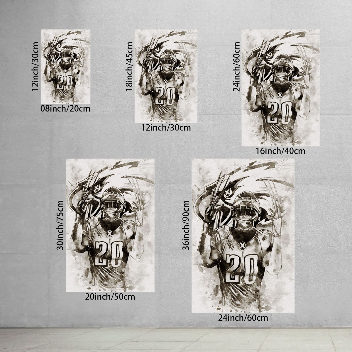 Brian Dawkins Art Poster 5 Canvas Wall Art Poster Decor Gift