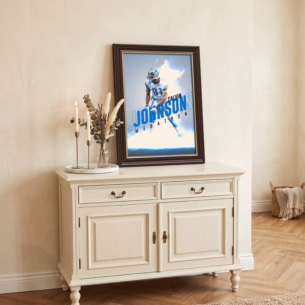 Calvin Johnson Celebrity Sports Art Poster School Dining Room Decoration 3 Canvas Wall Art Poster Decor Gift