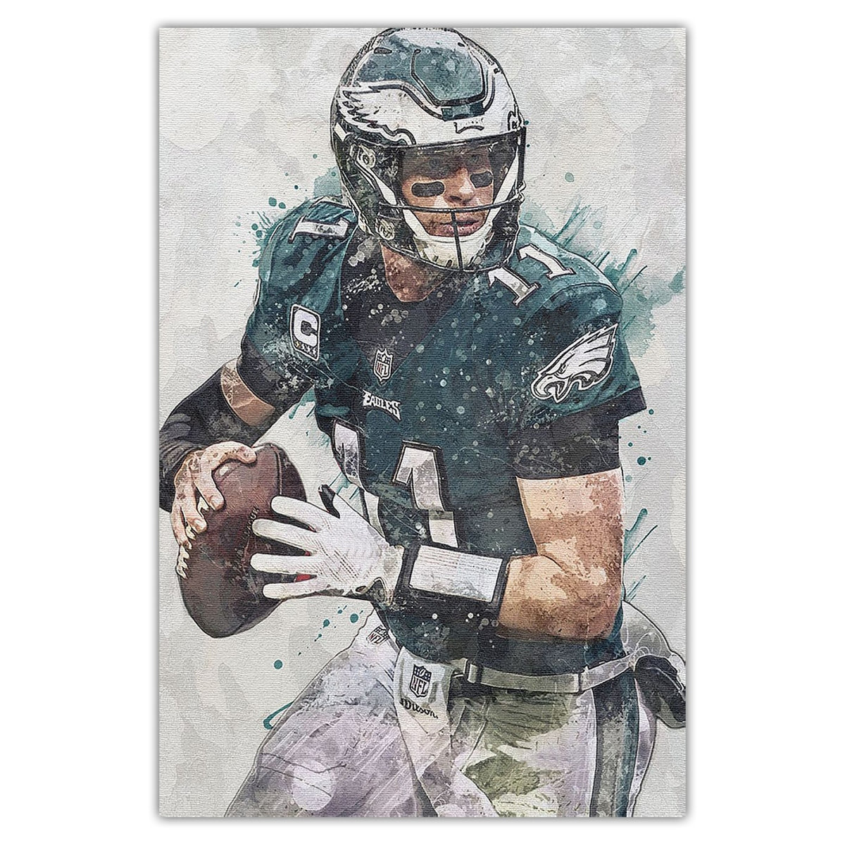 Carson Wentz Celebrity Sports Art Poster School Dining Room Decoration 8 Canvas Wall Art Poster Decor Gift