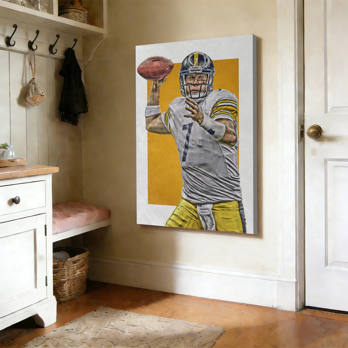 Ben Roethlisberger Sports Celebrity Art Deco Poster 1 Canvas Wall Art Poster Decor Gift