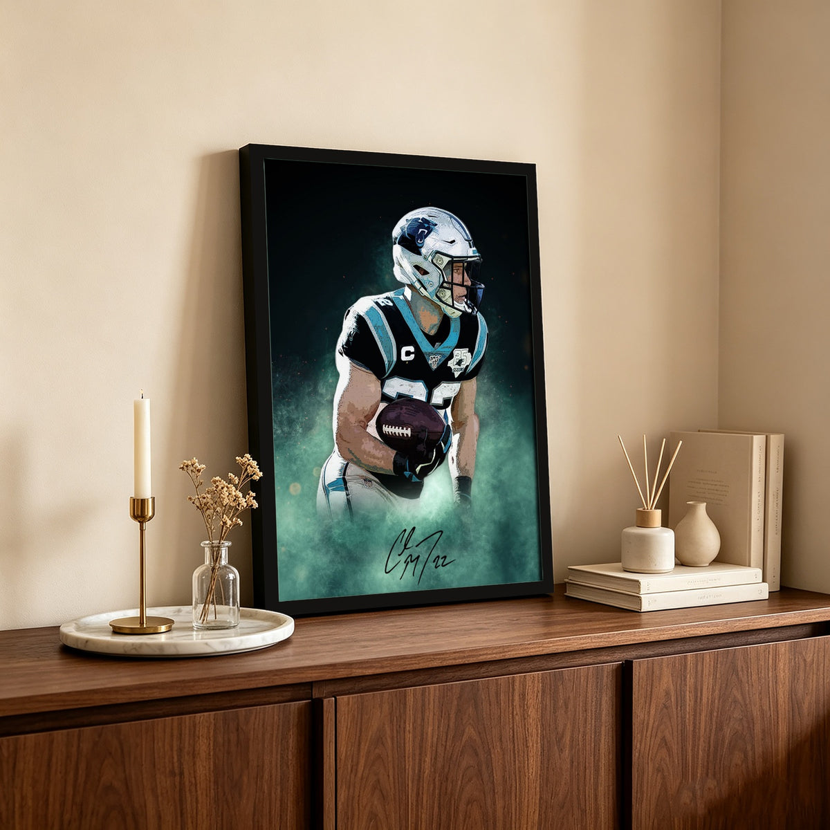 Christian McCaffrey Celebrity Sports Art Poster School Dining Room Decoration 4 Canvas Wall Art Poster Decor Gift