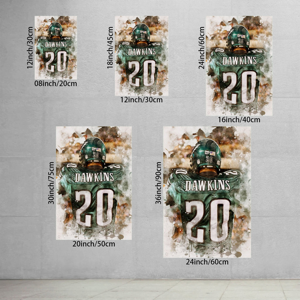 Brian Dawkins Art Poster 0 Canvas Wall Art Poster Decor Gift