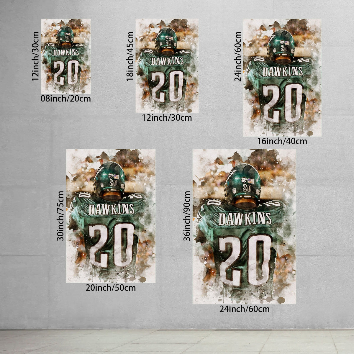 Brian Dawkins Art Poster 0 Canvas Wall Art Poster Decor Gift